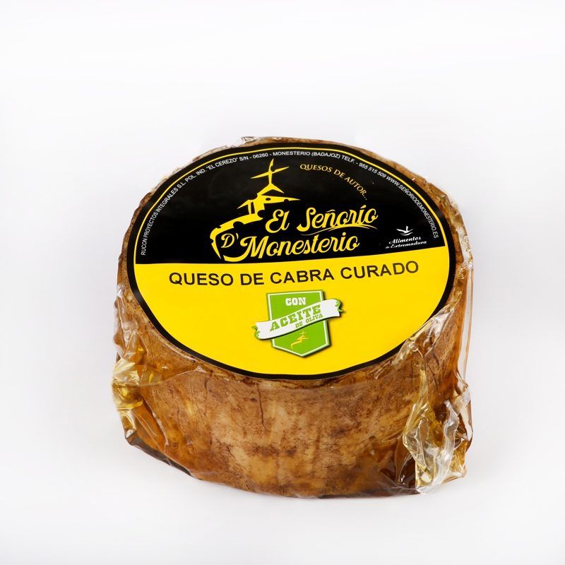 Queso de cabra curado con aceite de oliva virgen extra Queso de cabra curado con aceite de oliva virgen extra