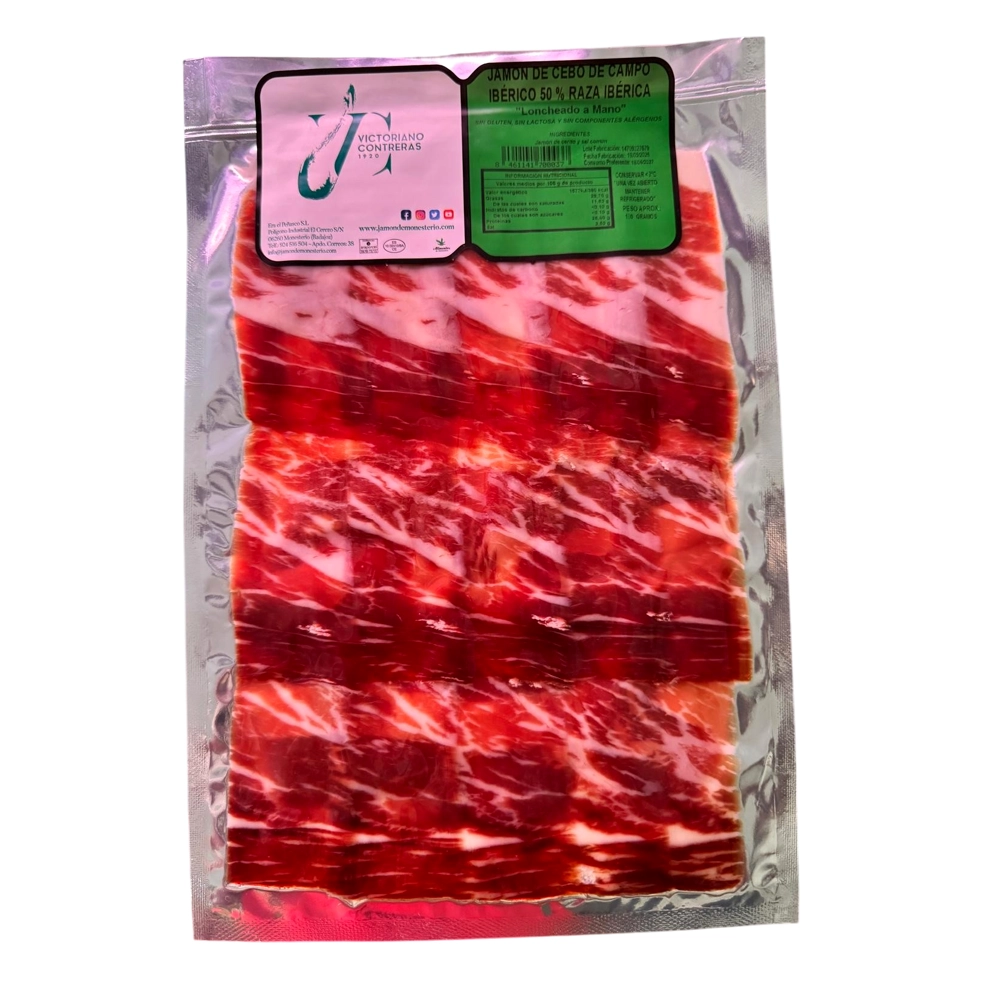 Loncheado de jamón cebo de campo ibérico 50% raza ibérica
