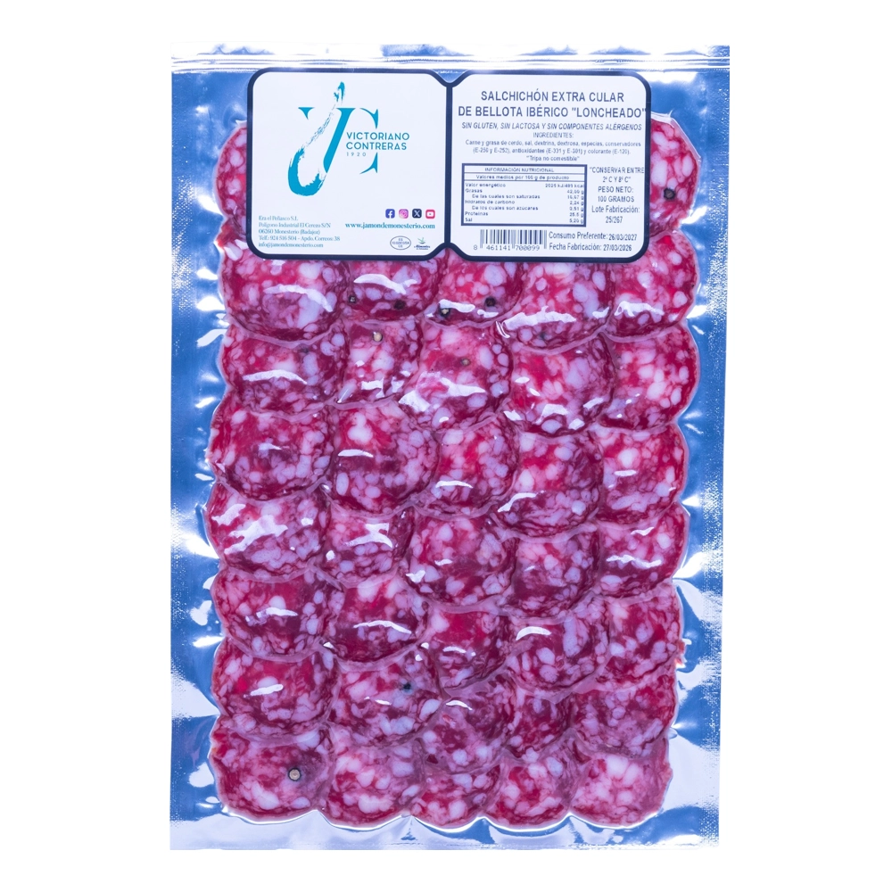 Loncheado de salchichón ibérico extra cular bellota