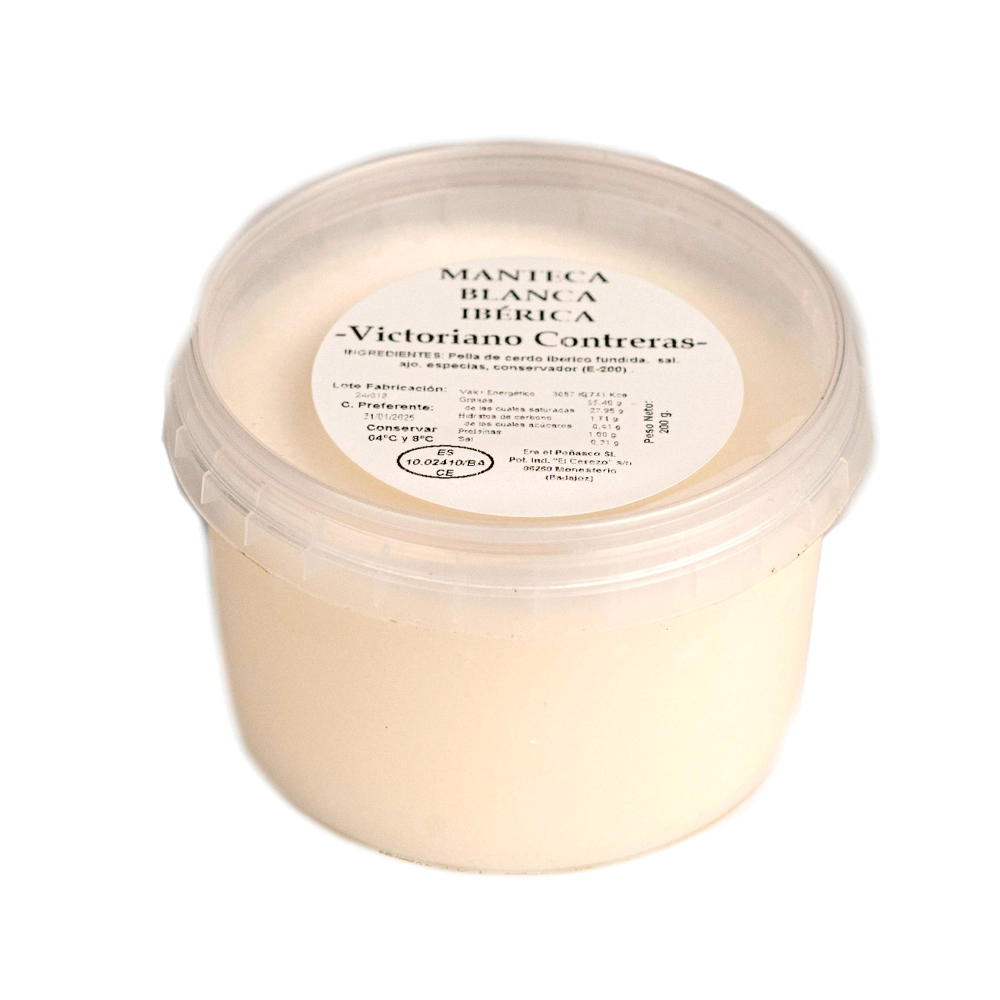 Tarro de manteca ibérica blanca de Monesterio
